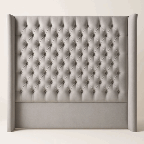 Nto Deep button headboard With wings